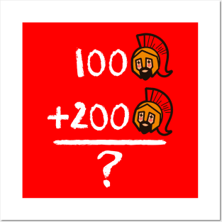 Funny Math 300 Spartans Gift For Math Nerds Posters and Art